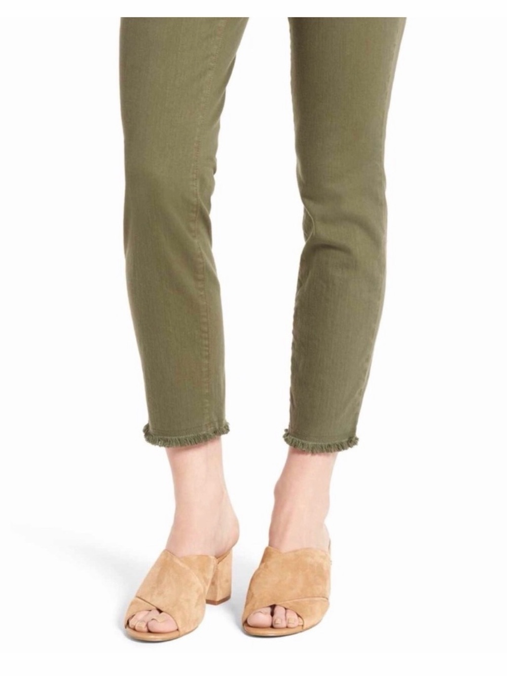 NYDJ Topiary Green Alina Ankle Stretch Jeans - Picture 2 of 9